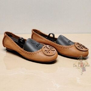 Tory Burch Tan Leather Reva Ballet Flats 7.5